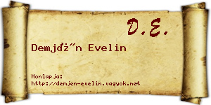 Demjén Evelin névjegykártya
