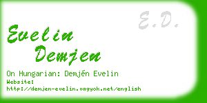 evelin demjen business card